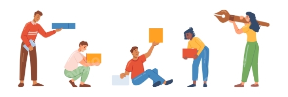 Teamwork Designers Ui Ux Creating New Structure
