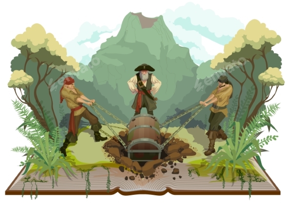 Pirates Dig Treasure Chest Island Treasure Open