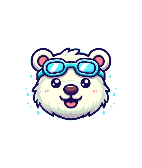 Happy Cute Polar Bear Vector