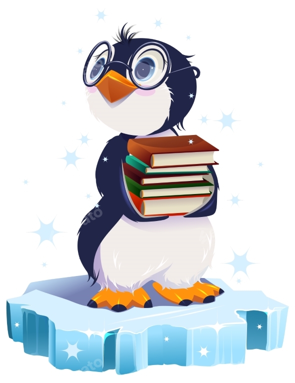 Teacher Bird Penguin Standing on Ice Floe