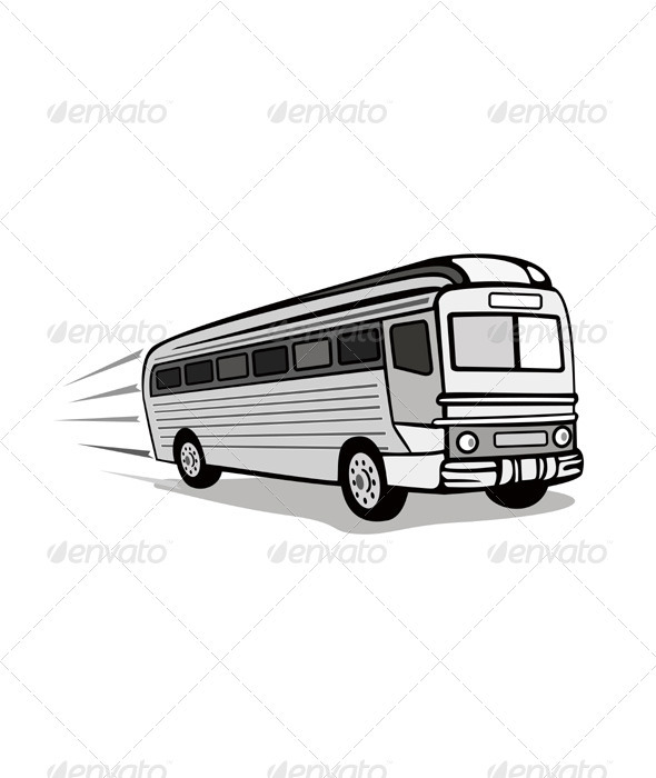 Shuttle Coach Bus Retro