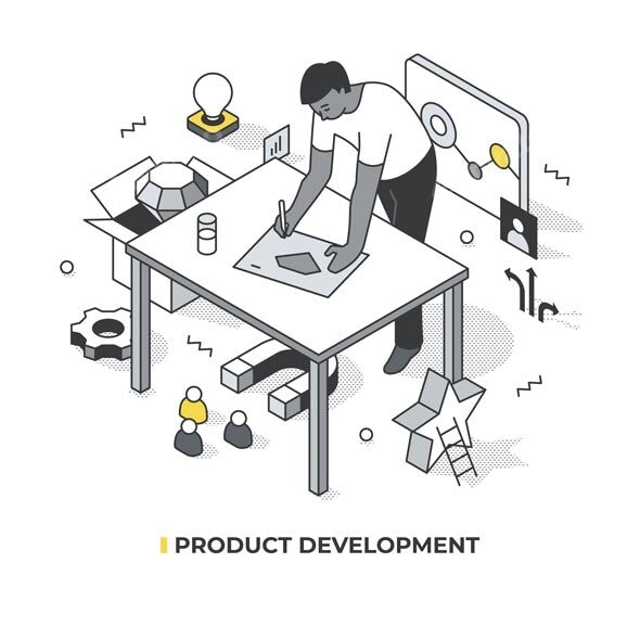 Product Development Isometric Scene