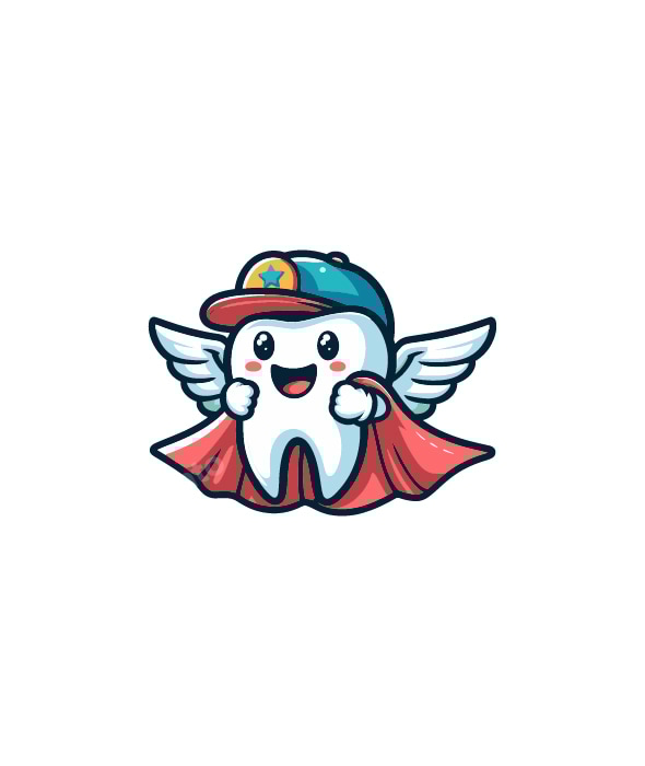 Happy Dental Superhero Vector