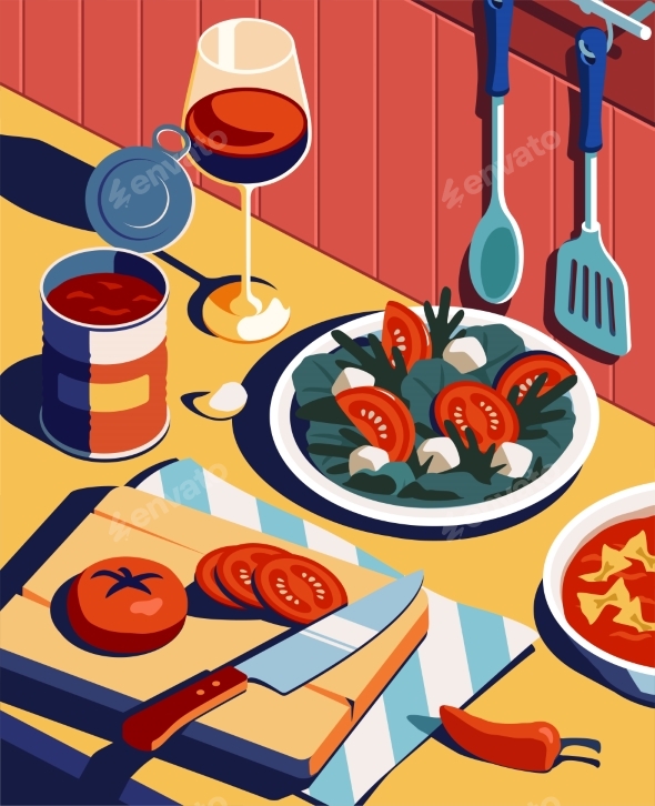 Italian Dinner on Home Kitchen