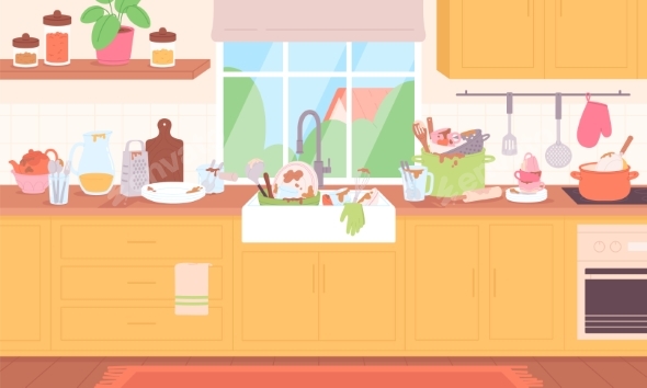 Dirty Kitchen Interior