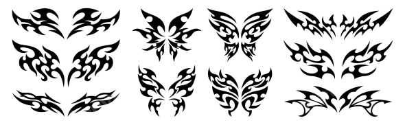 Neo Tribal Y2k Tattoo Celtic Gothic Body