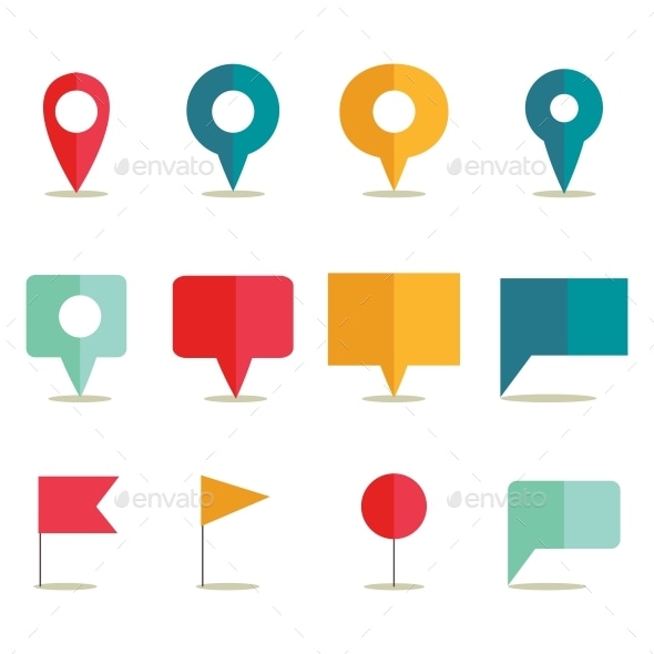 Colorful Map Pointers