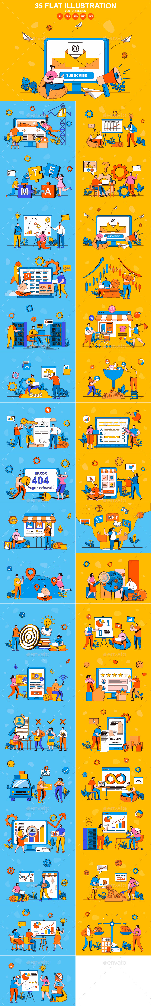 Collection Flat Web Illustrations