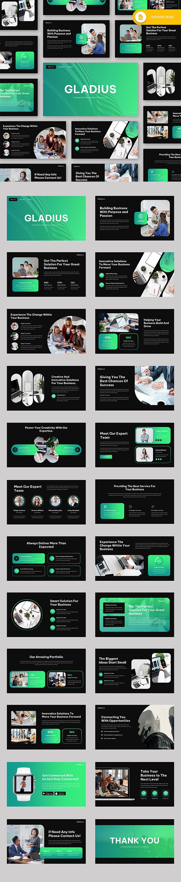 Gladius - Modern Business Google Slide Template