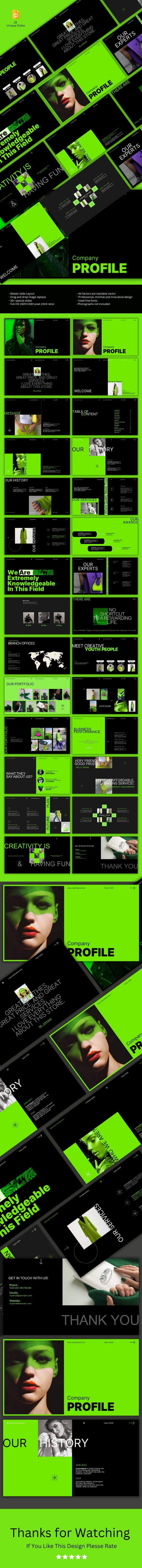 Company Profile Google Slides Template