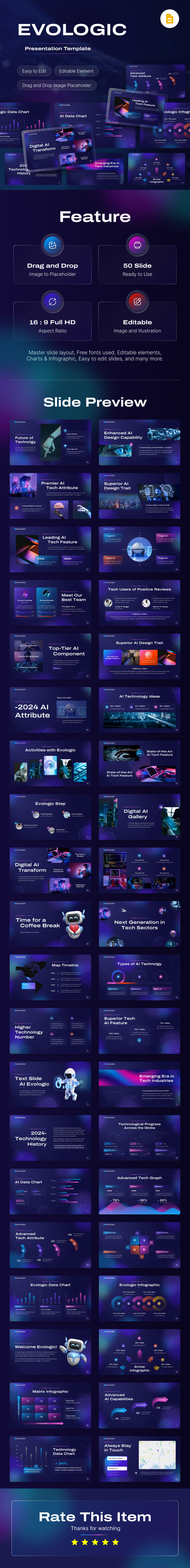 Evologic AI Technology Google Slide Template