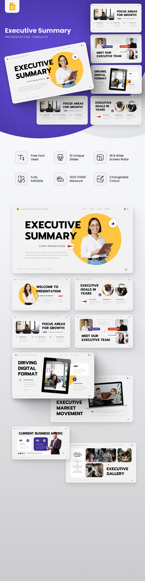 Executive Summary Google Slide Template