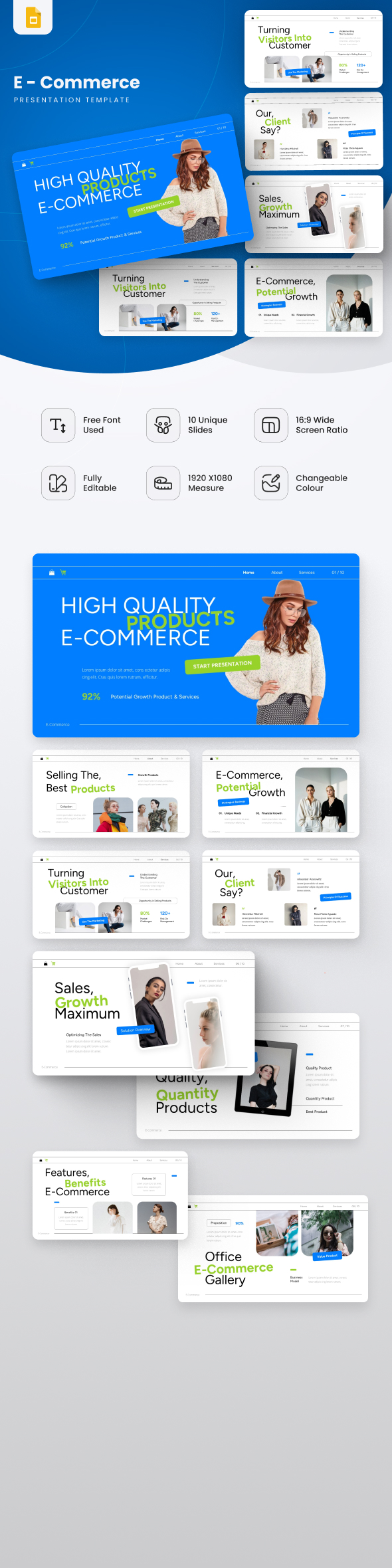E - Commerce Google Slide Template