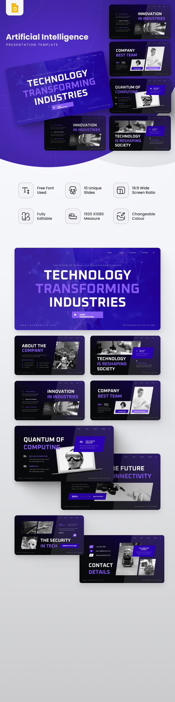 Artifical Intelligence Google Slide Template