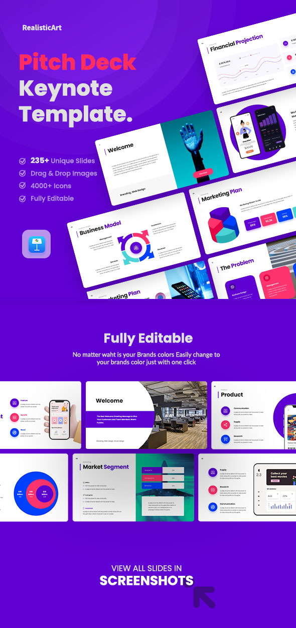 Pitch Deck Keynote Presentation Template