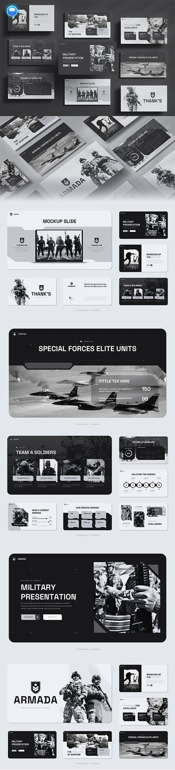 Armada - Military Army Keynote Presentation Template