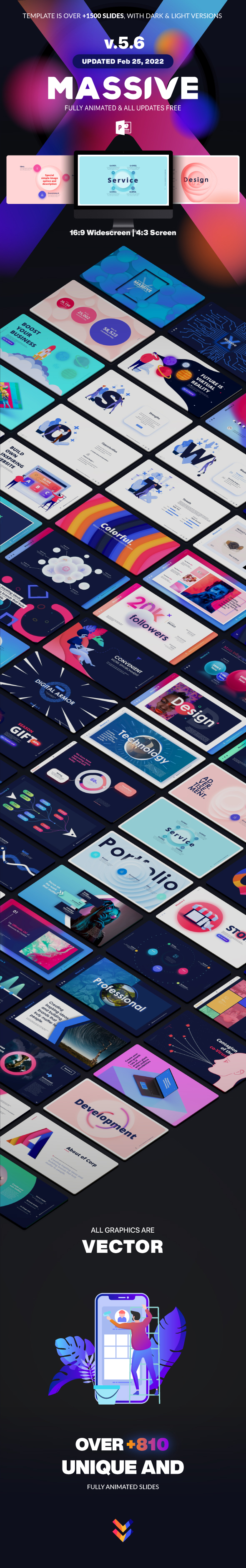 Massive X Presentation Template v.5.6 Fully Animated