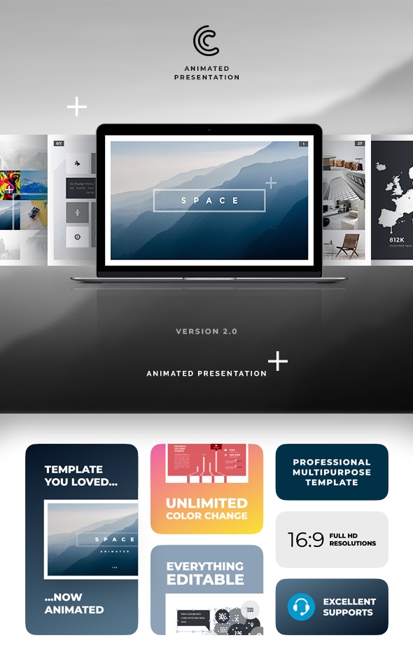 Space Animated PowerPoint Template