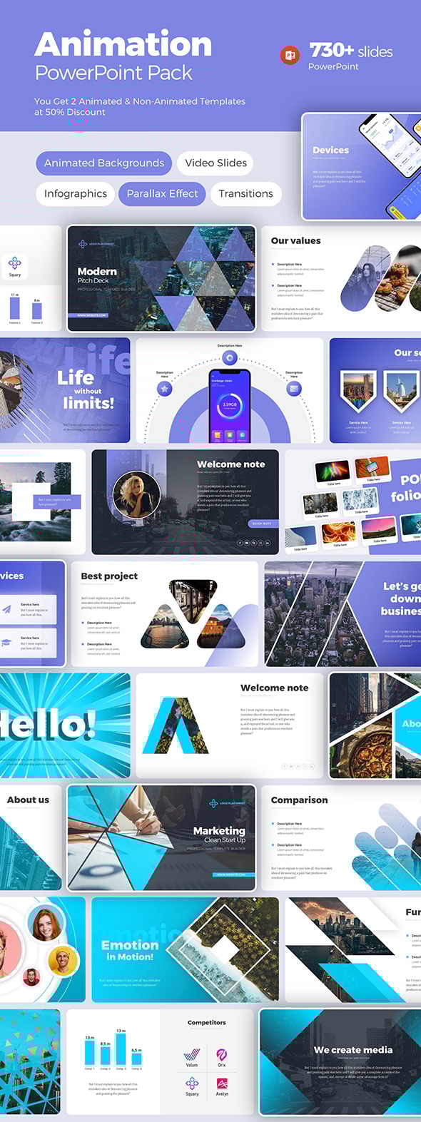 Start Up Pitch Deck Animation Interactive Bundle
