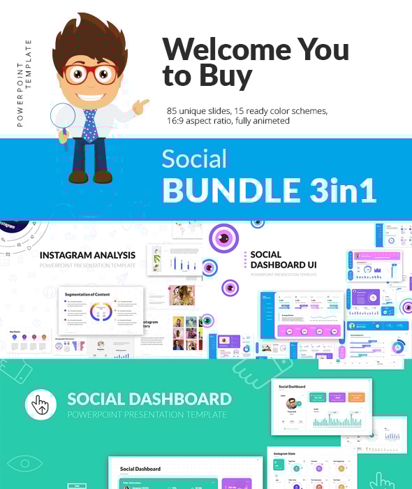 BUNDLE Social PowerPoint Presentation Template