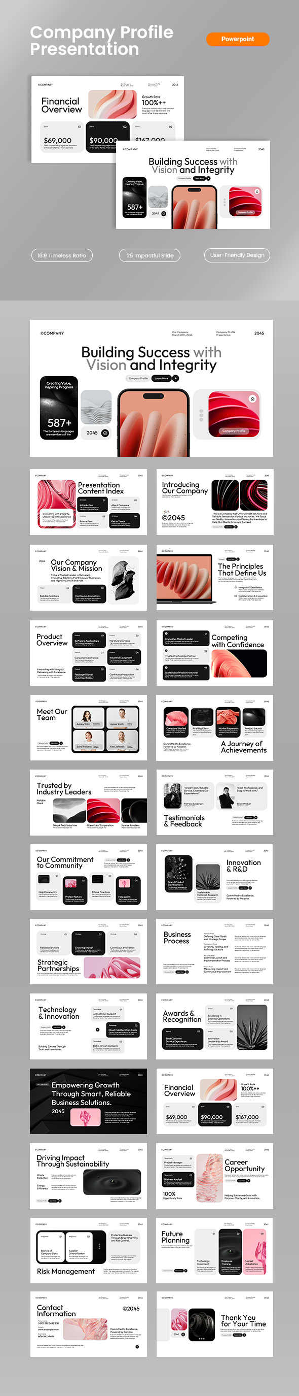 White Black Modern Company Profile Presentation
