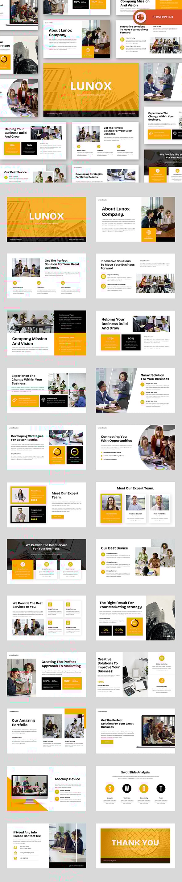 Lunox - Company Business PowerPoint Template
