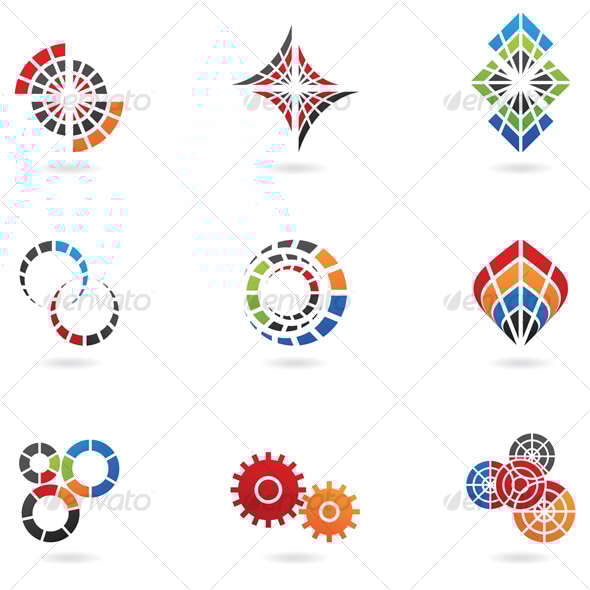 Colourful Cog Icons