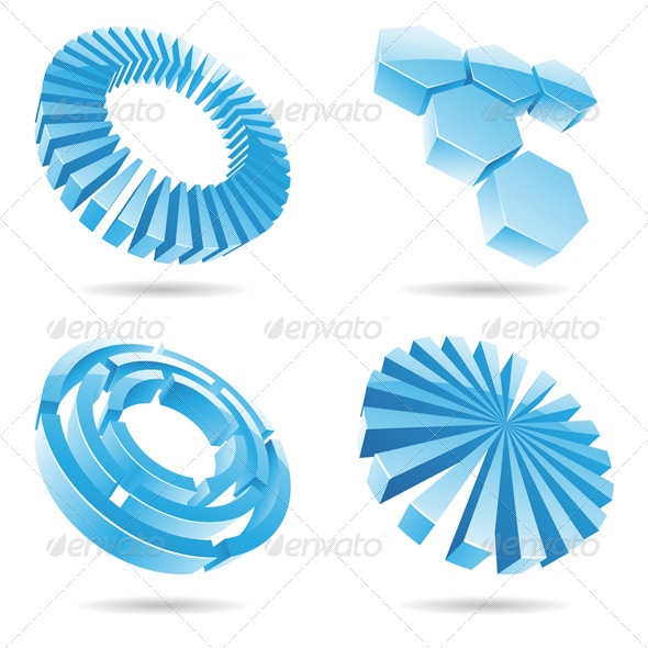 3D Ice Blue
