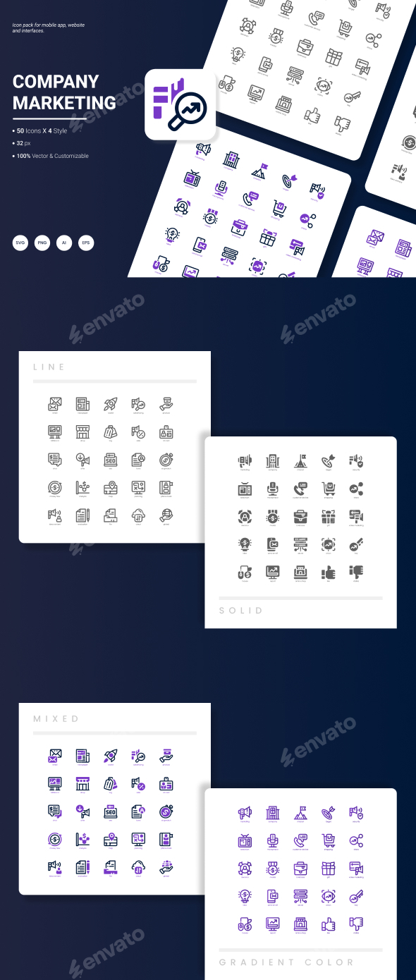 Company Marketing Icon Pack