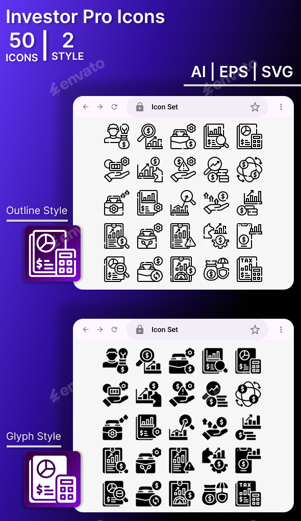 Investor Pro Icon Set