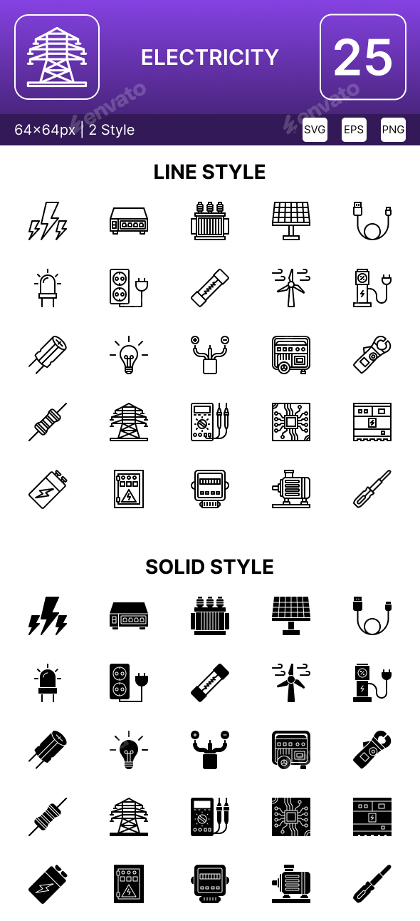 Electricity Icon Pack