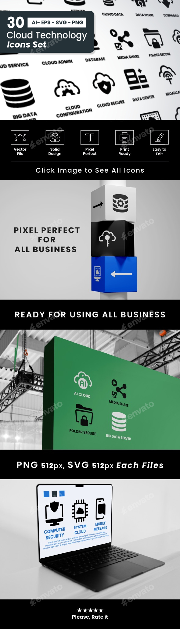 30 Cloud Technology Icons