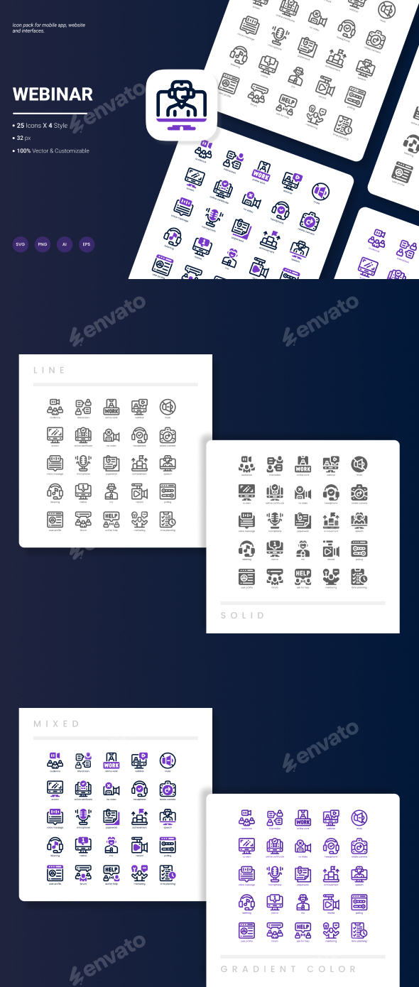 Webinar Icon Pack