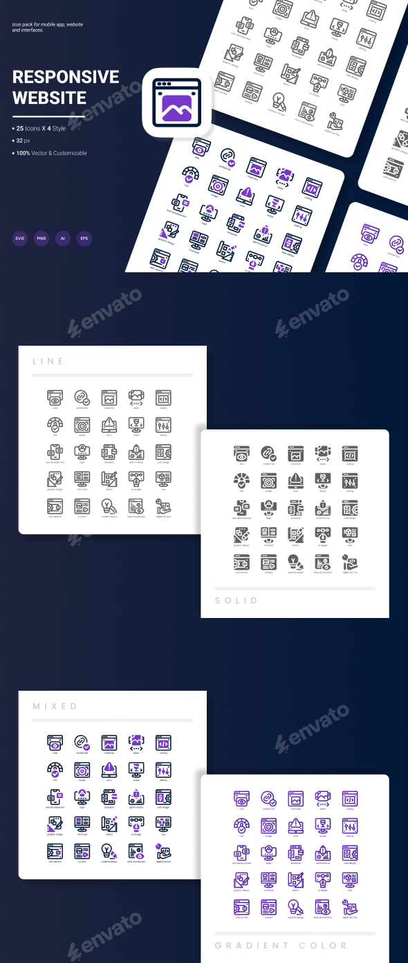 Responsive Website Icon Pack