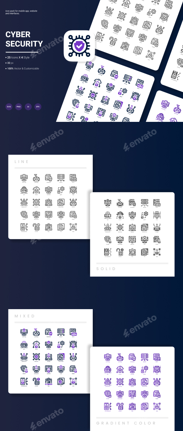Cybersecurity Icon Pack