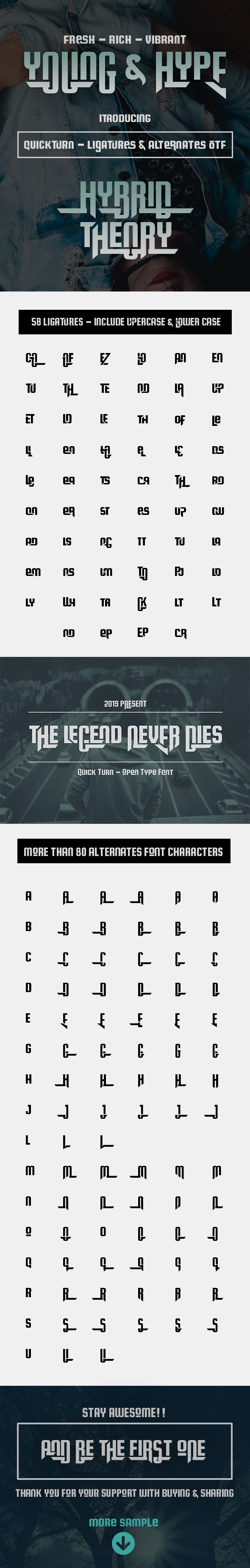 Quickturn Font - Ligature and Alternates
