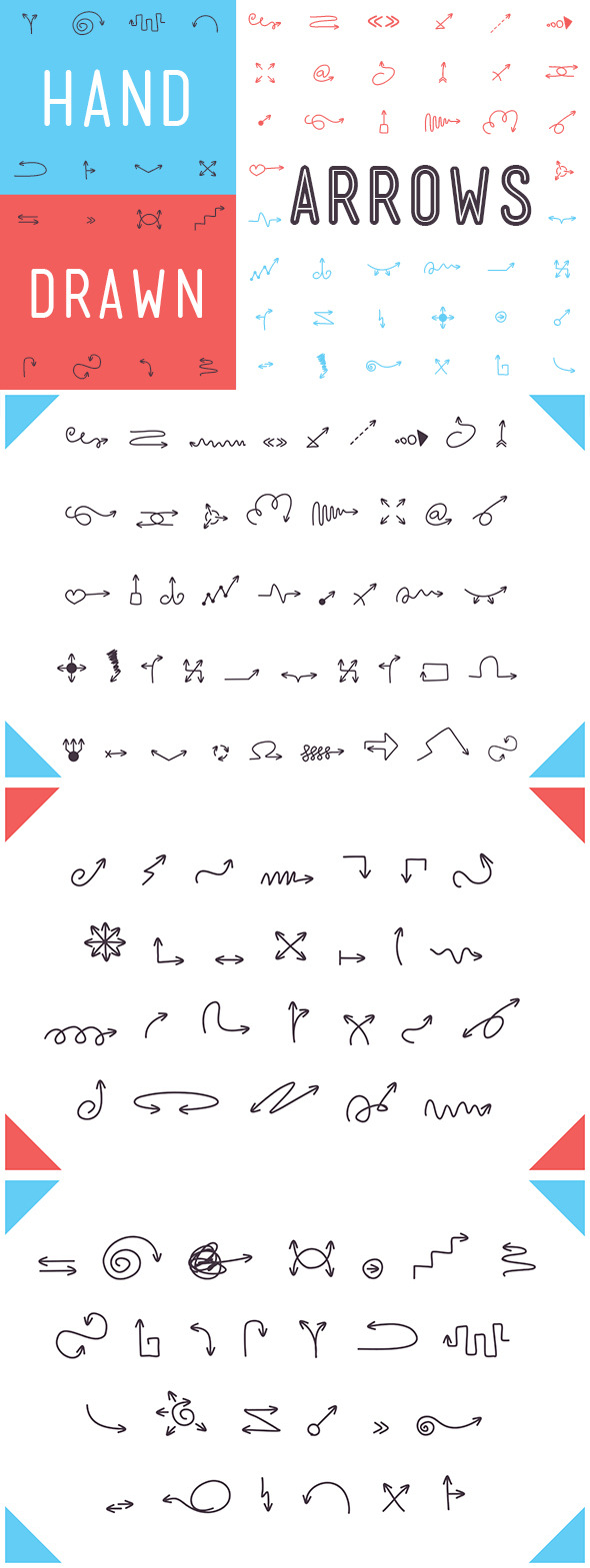 Hand Drawn Arrows Font