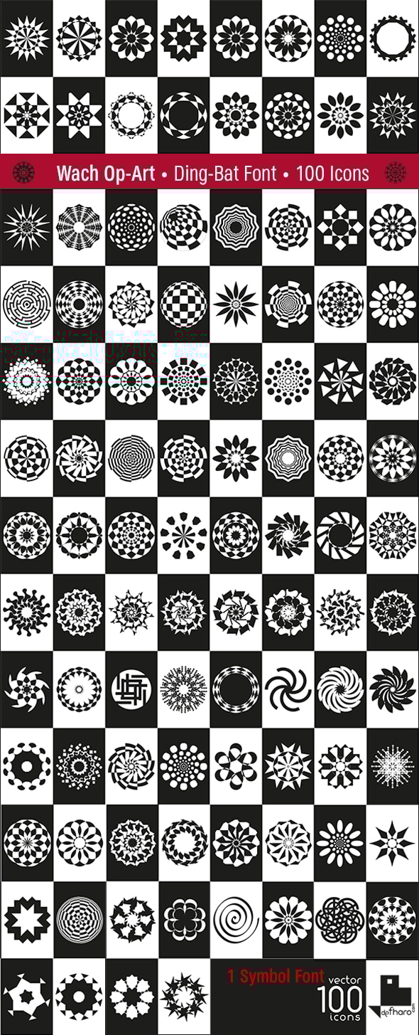 Wach op-art - Dingbat & Vectors