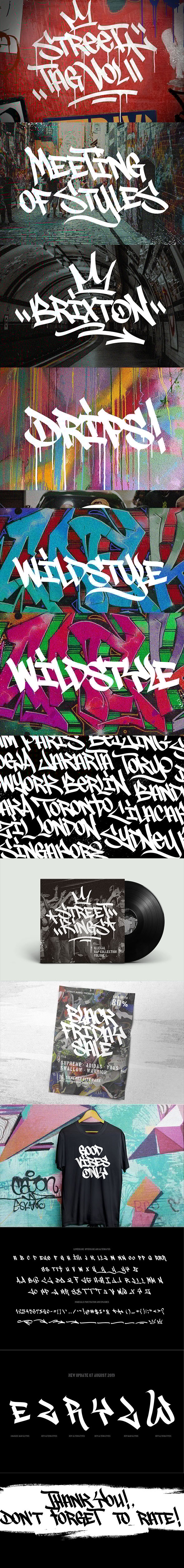 Graffiti Fonts | Street Tag Vol2