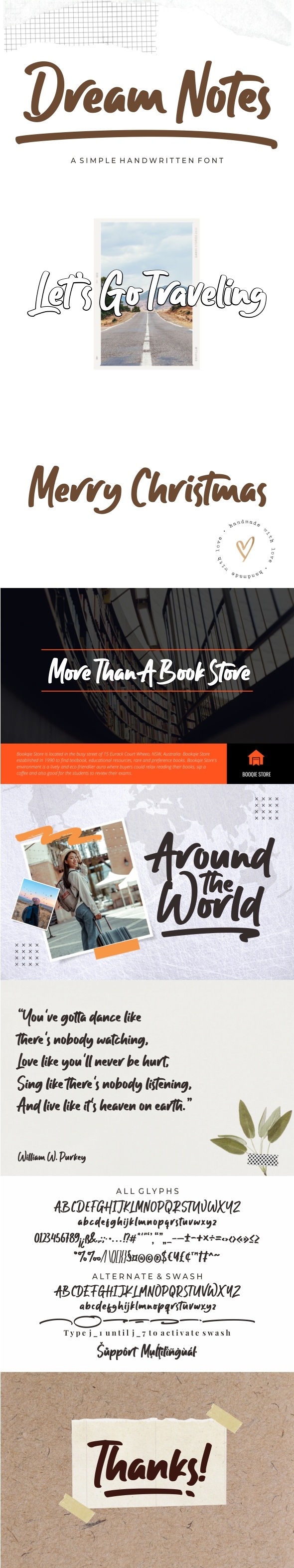Dream Notes - Handwritten Font