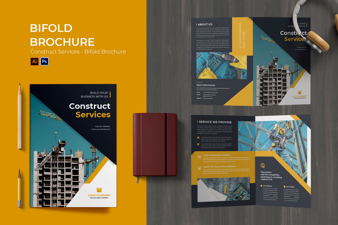 Construct Services Bifold Brochure
