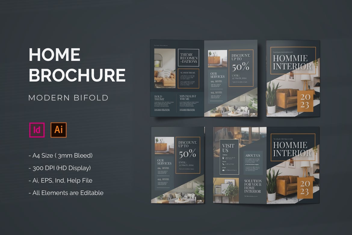 Home Interior Bifold Brochure