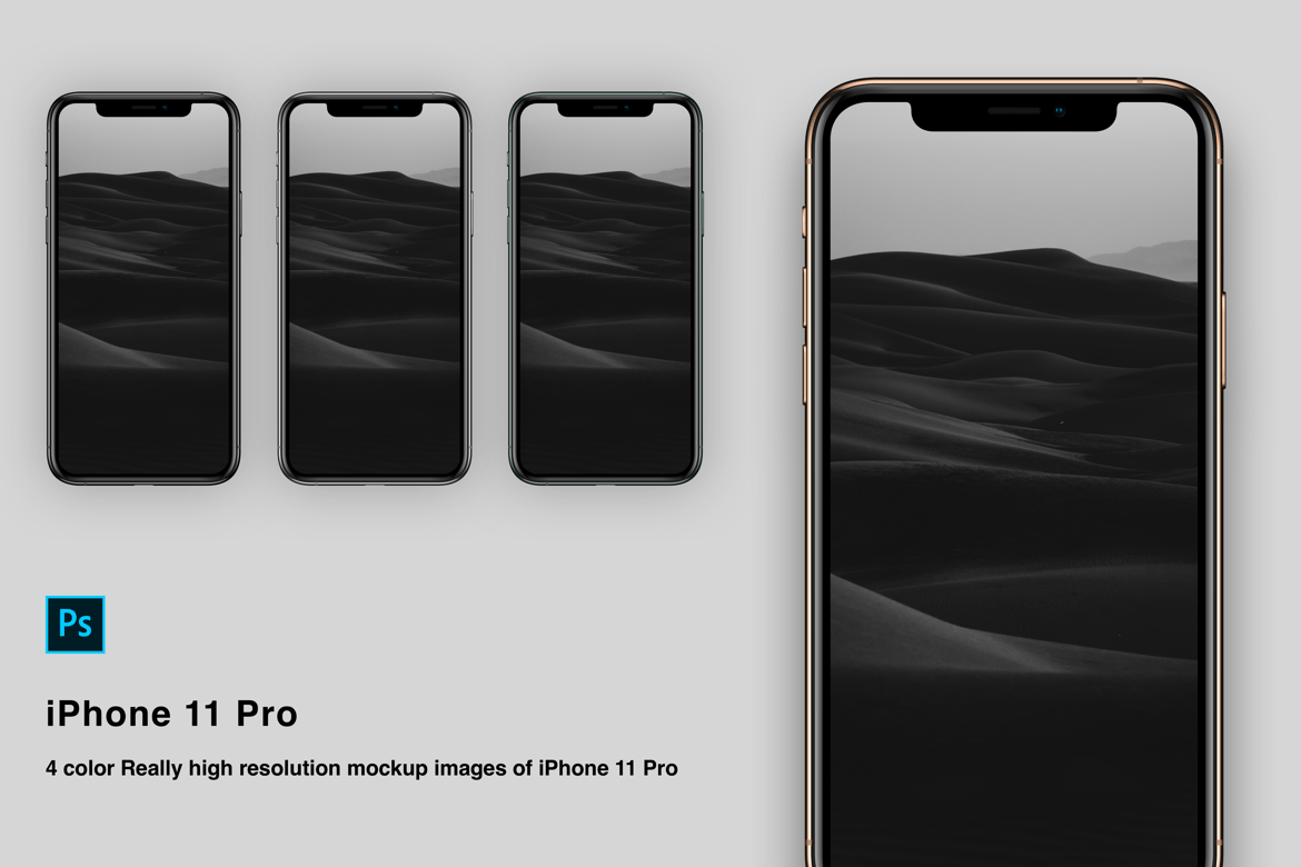 High-Resolution Mockup for iPhone 11 Pro