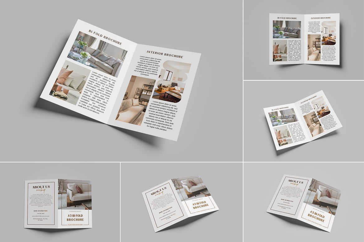 A5 Bi-Fold Brochure Mockup