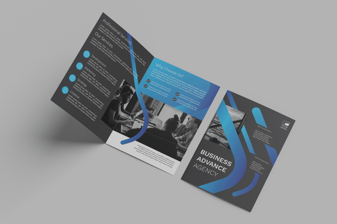 Tech & Corporate Bifold Brochure