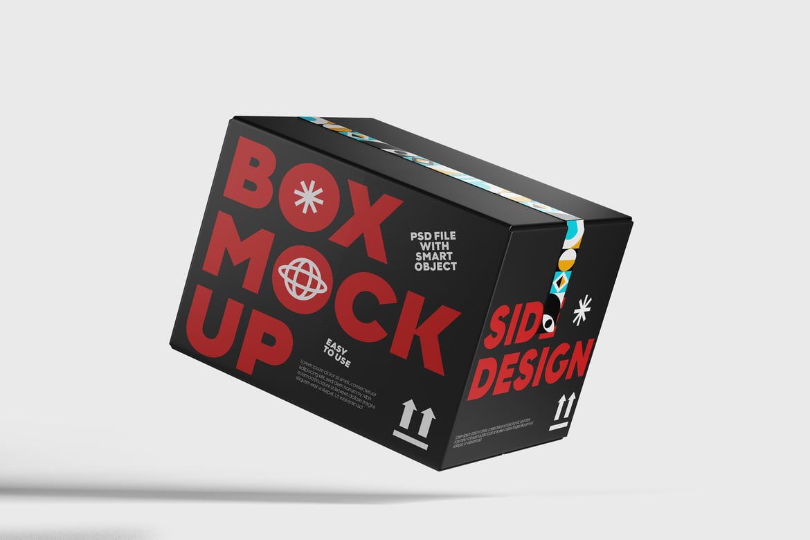 Photorealistic Box with Tape Mockup