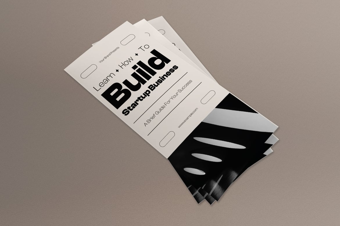 Minimalist Swiss Style Trifold Brochure