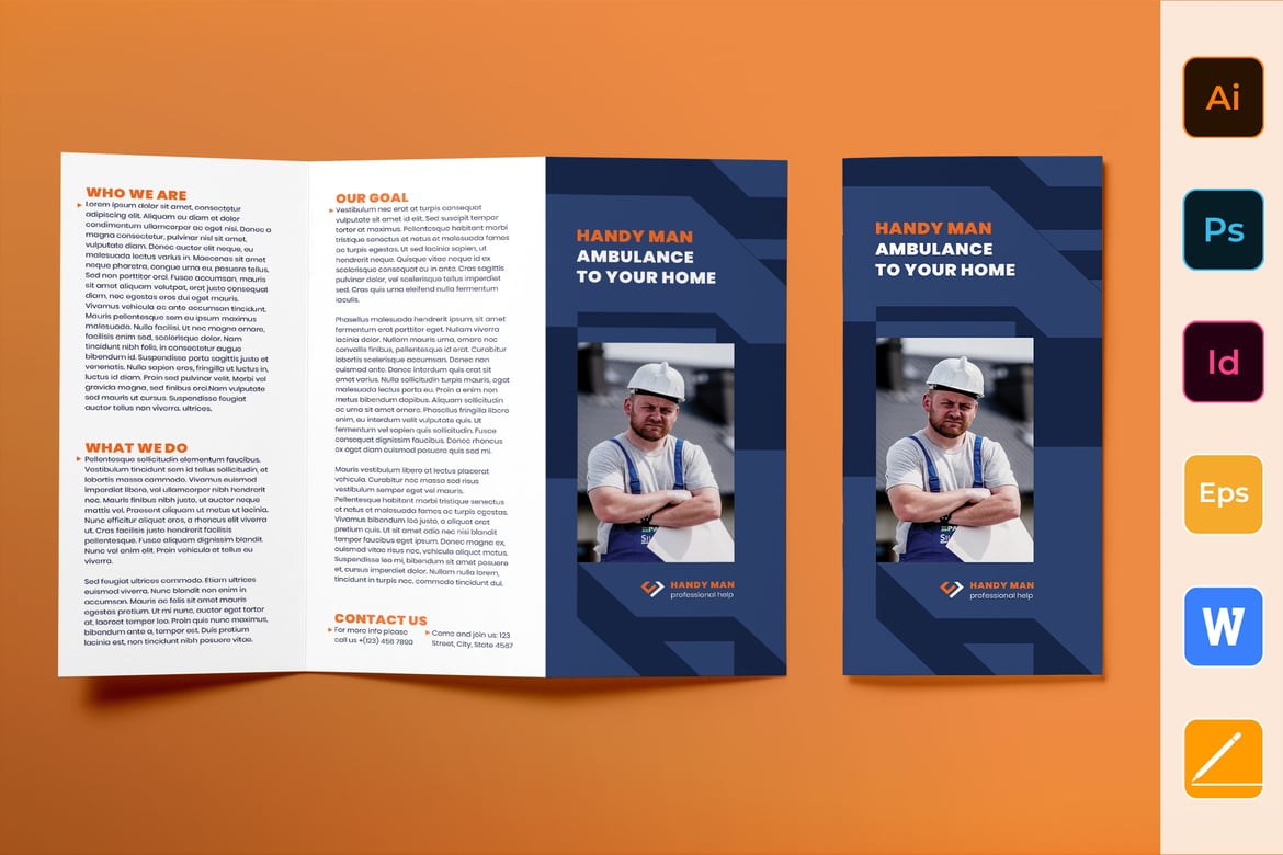 Reliable Handyman Service Trifold Brochure