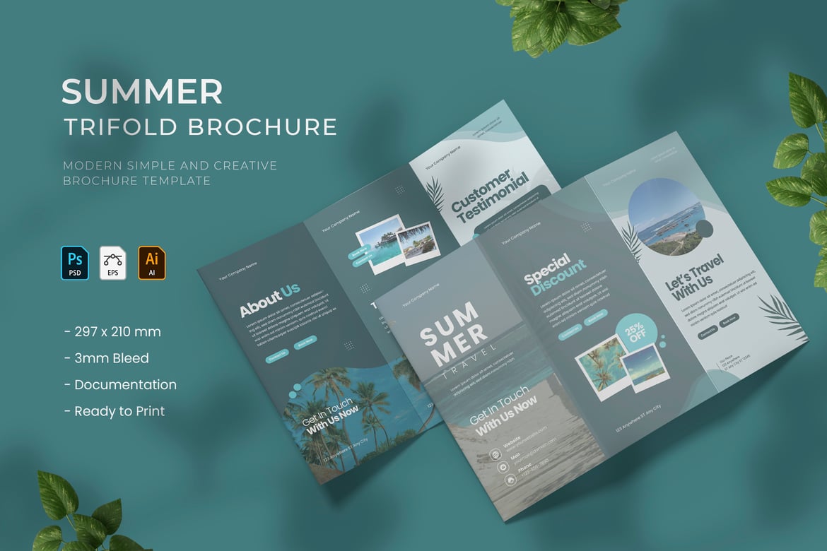 Vibrant Summer Event Trifold Brochure