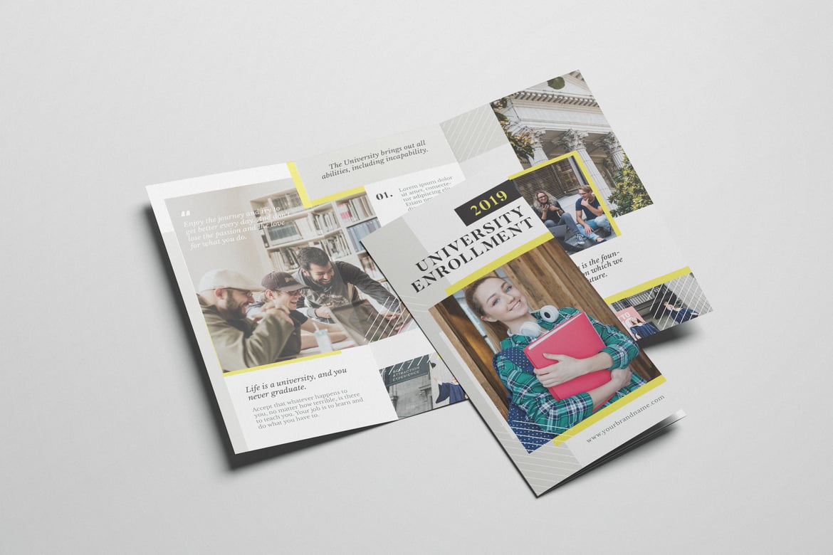 University Enrollment Tri-Fold Brochure